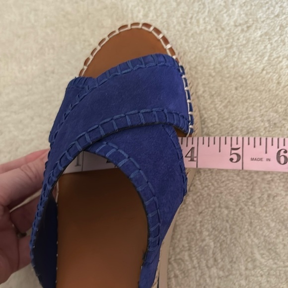 Vince Camuto Belisnda Leather Crossband Slide Platform Sandles Size 8W - Picture 9 of 17